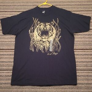 DIAMOND DUST‎ Tiger Las Vegas Black Gold Single Stitch XL Mens T Shirt VTG NWOT